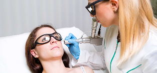 The procedure of a laser rejuvenation of the skin